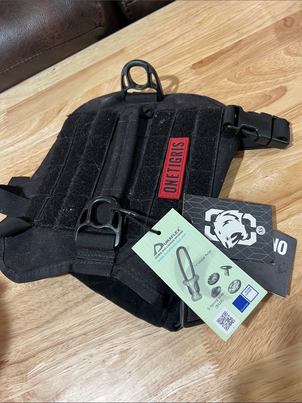 Tactical dog rig xs molle hook & loop black onetigris harness